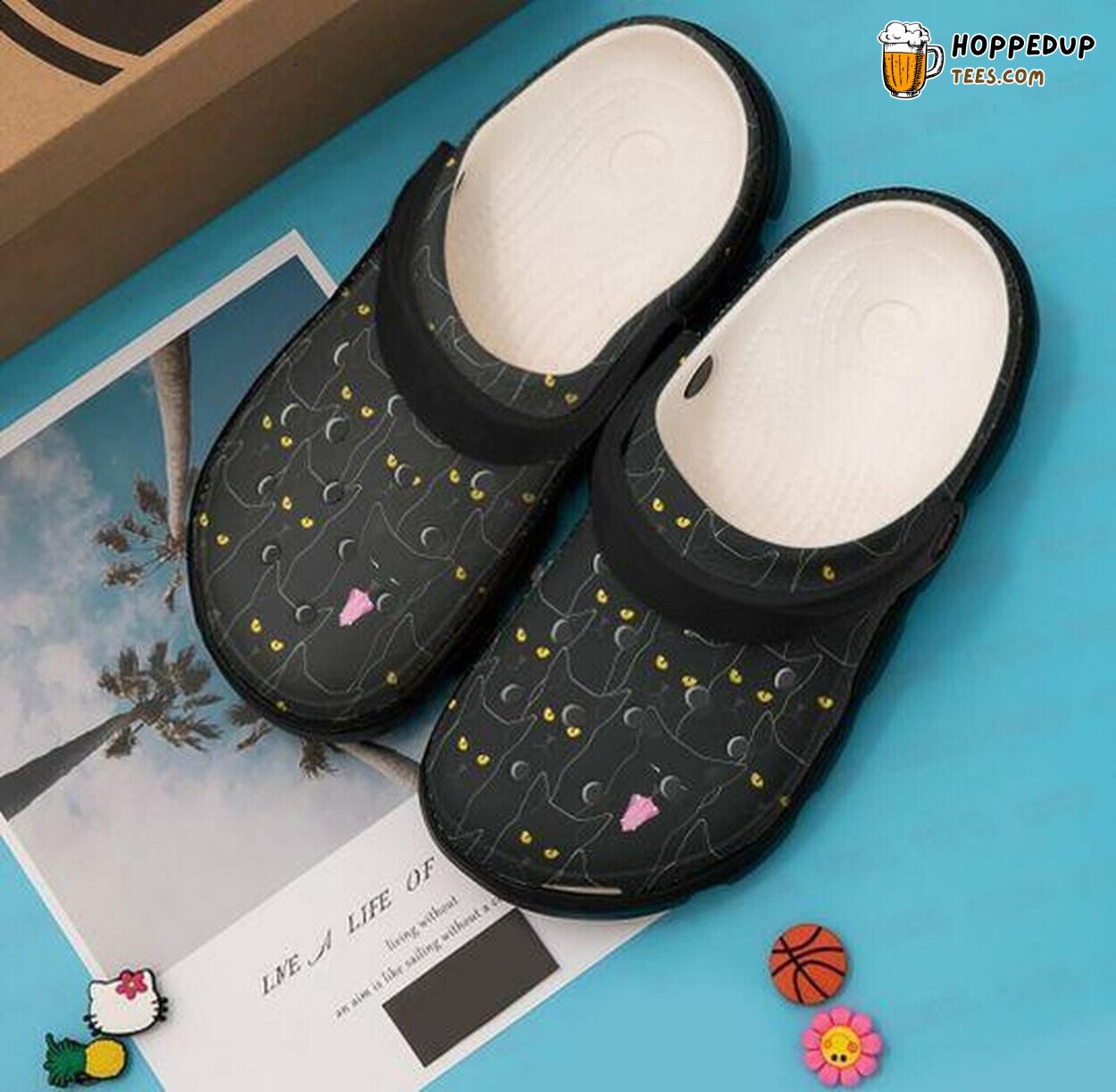 Black Cat Personalized Lover Gift Comfortable Rubber Clog Shoes