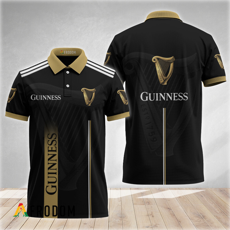 Black Esports Inspired Guinness Beer Polo Shirt HU