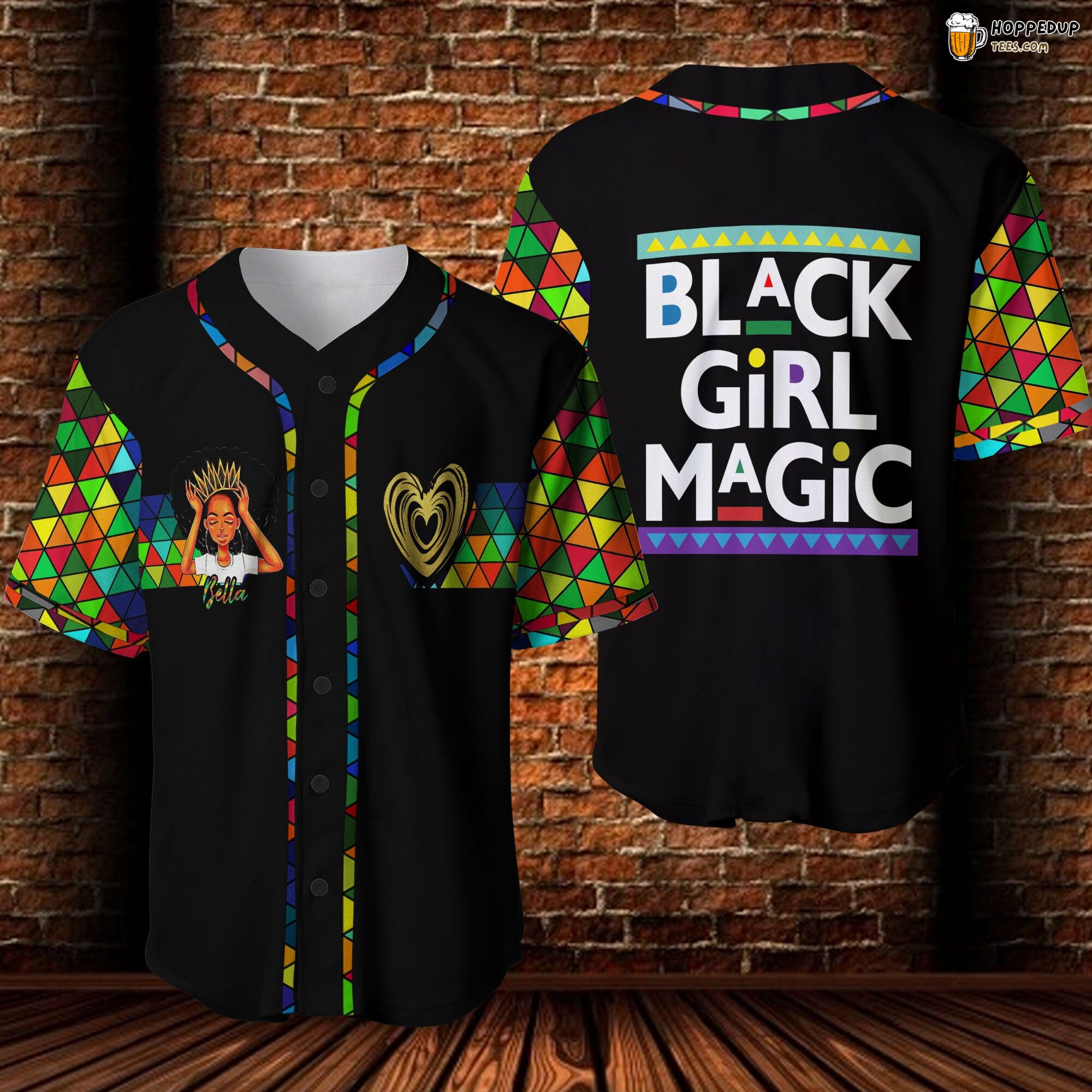 Black Girl Magic Theme Baseball Jersey Personalized Unique Design Edition