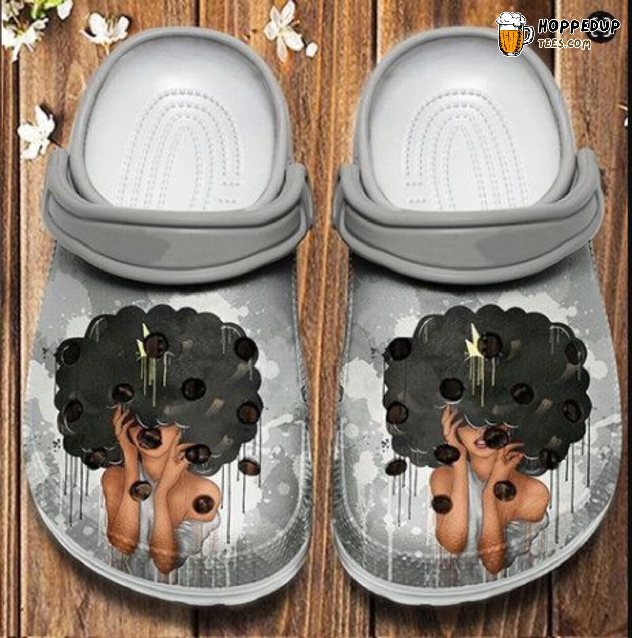 Black Girl Theme Comfortable Rubber Clogs Fashionable Footwear Design
