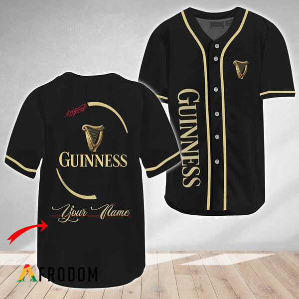 Black Guinness Beer Personalized Baseball Jersey HU