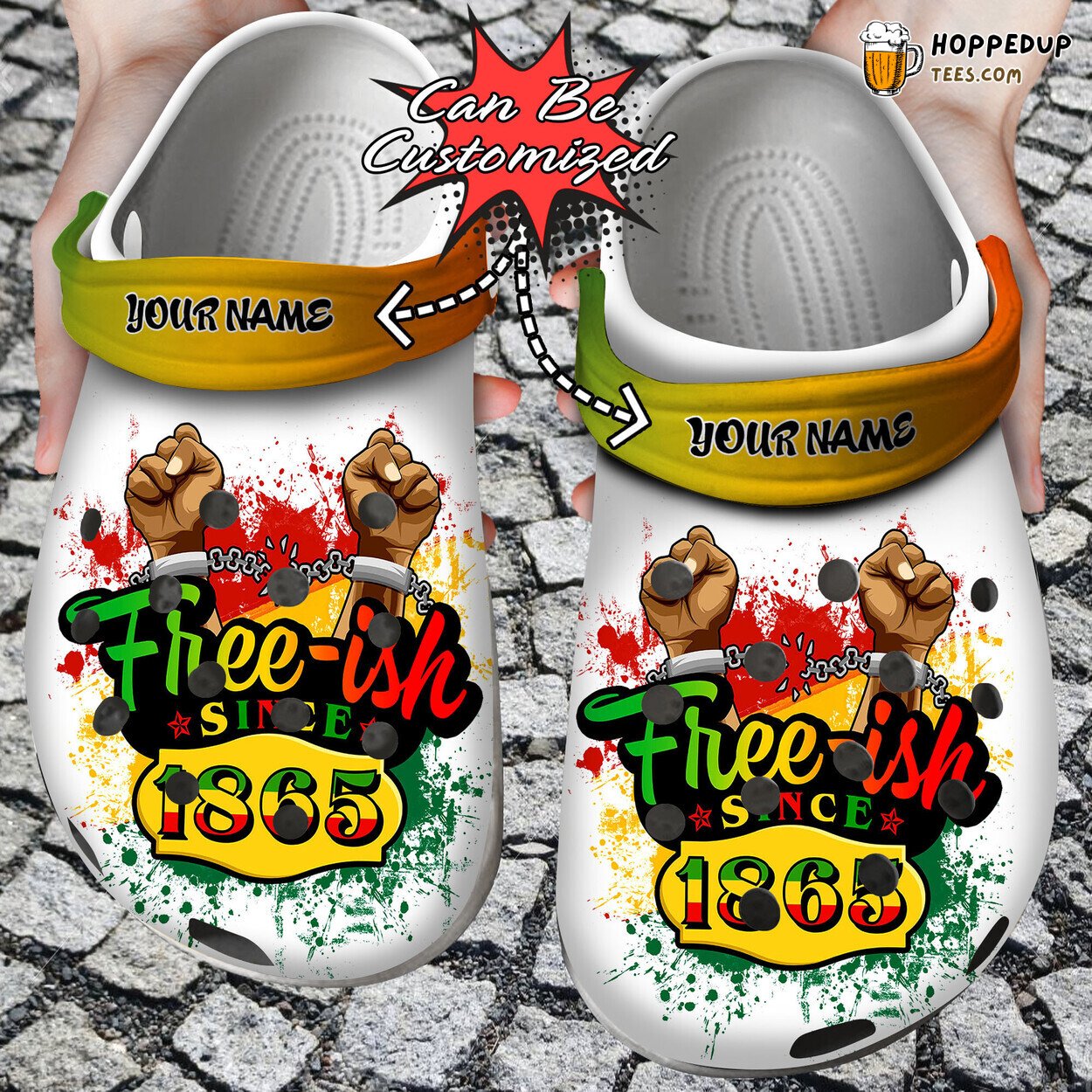Black History Freeish Since 1865 Personalized Comfortable Clog Shoes