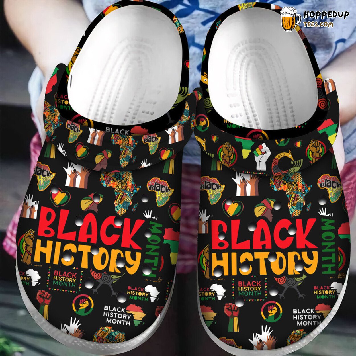 Black History Month African American Classic Comfortable Clogs Shoes