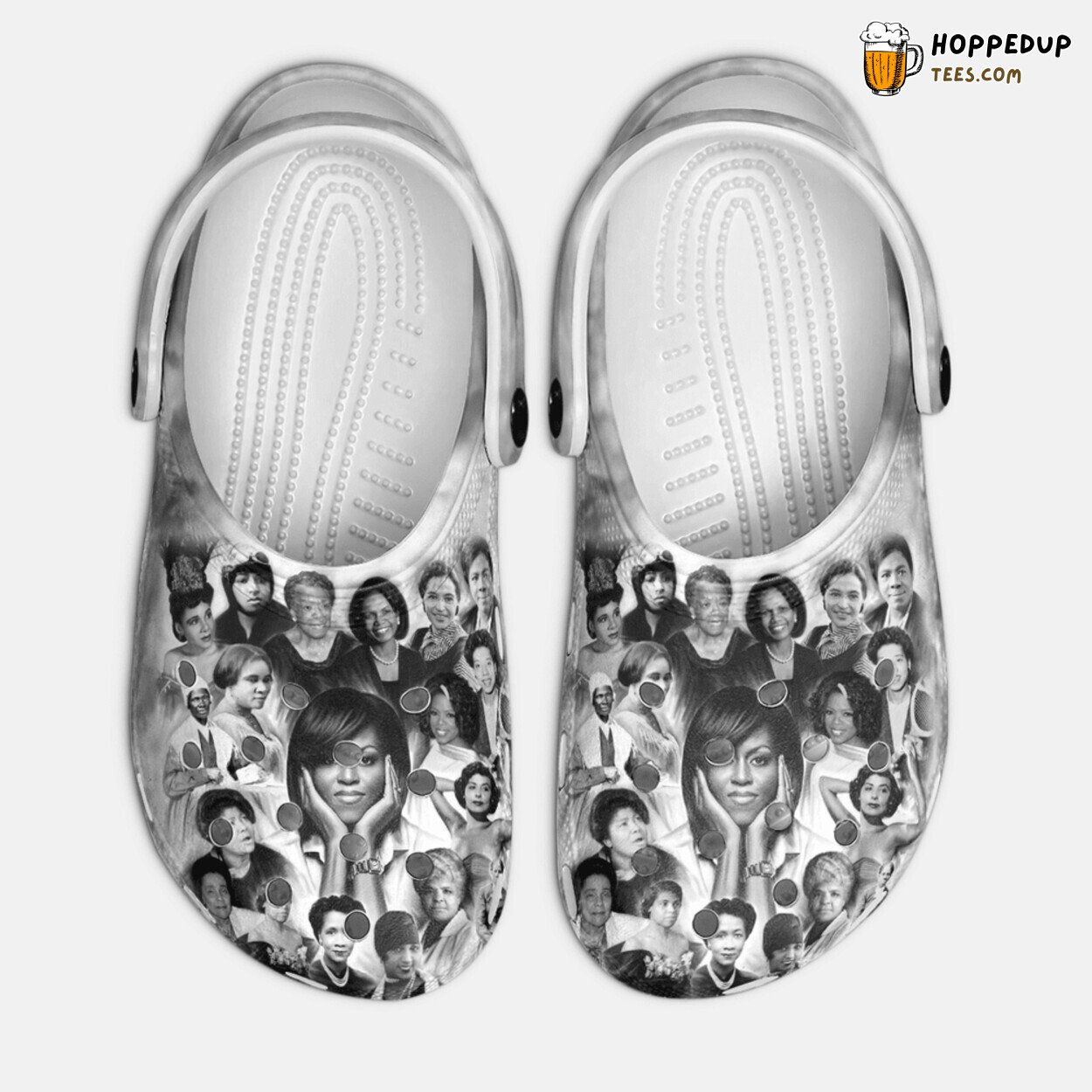 Black History Month Woman Heroes Classic Comfortable Unique Clogs