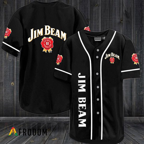 Black Jim Beam Bourbon Whiskey Baseball Jersey HU