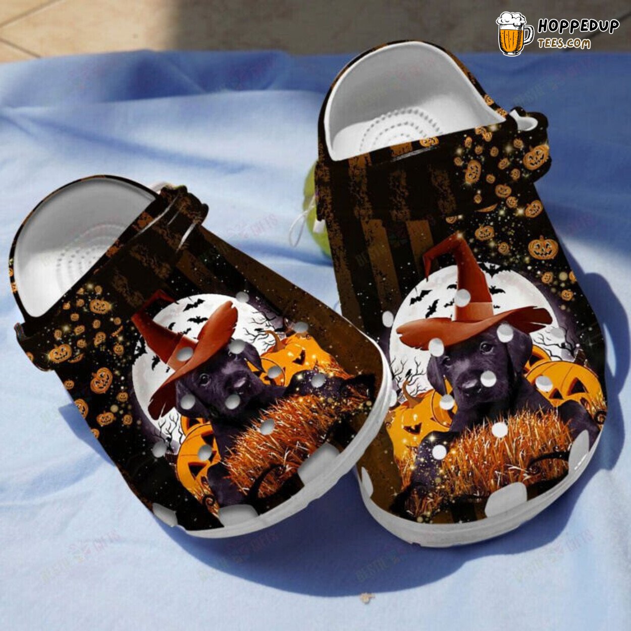 Black Labrador Pumpkin Halloween Special Gift Clogs Shoes Unique