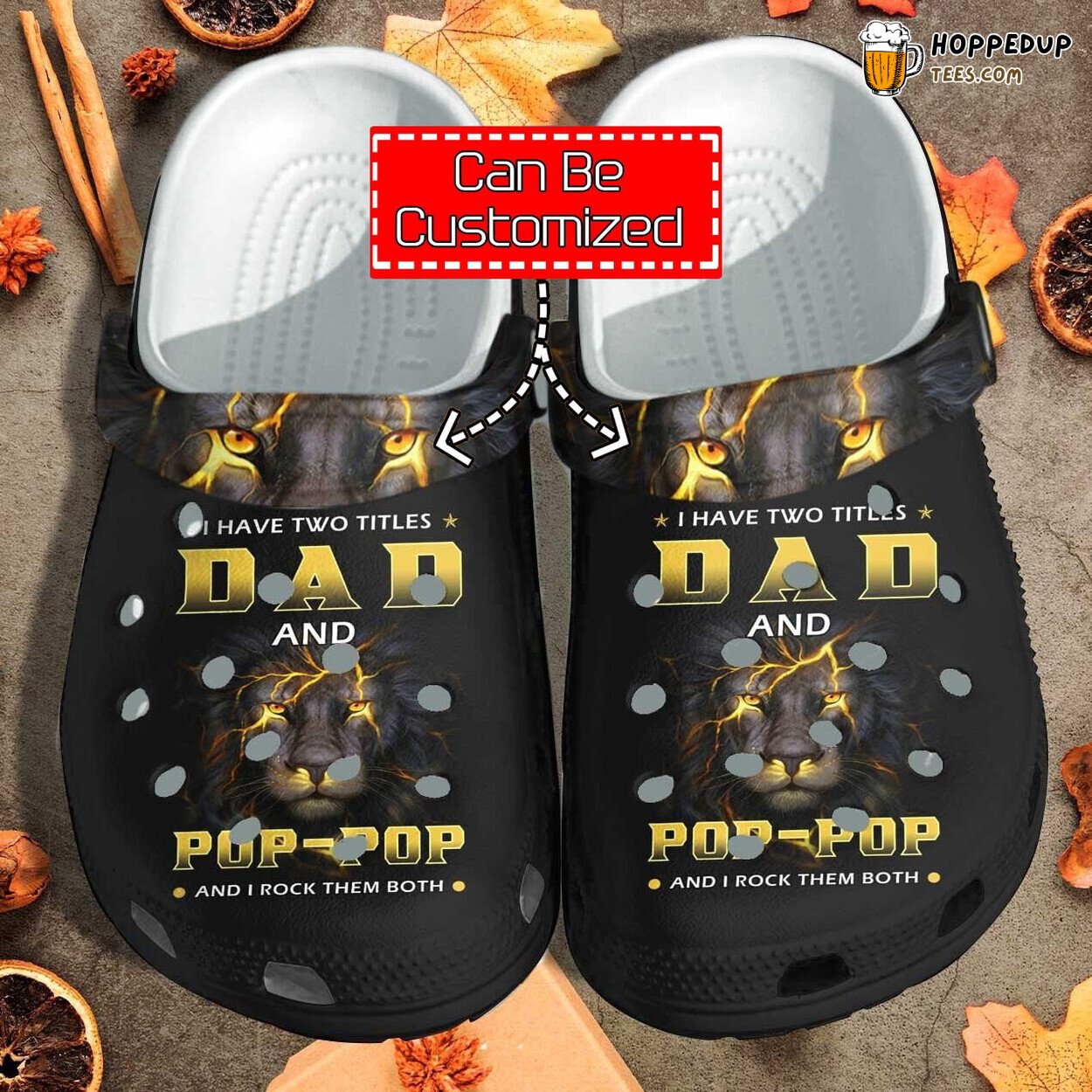 Black Lion Father King Fathers Day Personalized Unique Clog Shoes