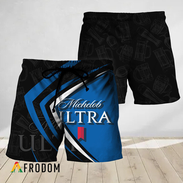 Black Mix Esport Doodle Michelob Ultra Beer Hawaiian Shorts HU