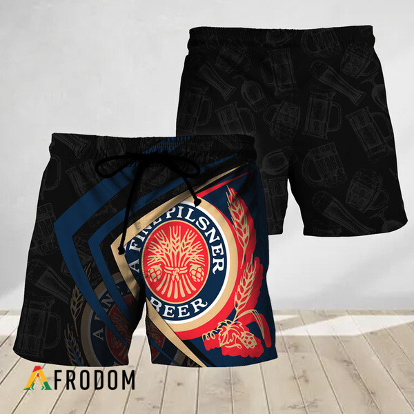 Black Mix Esport Doodle Miller Lite Beer Hawaiian Shorts HU
