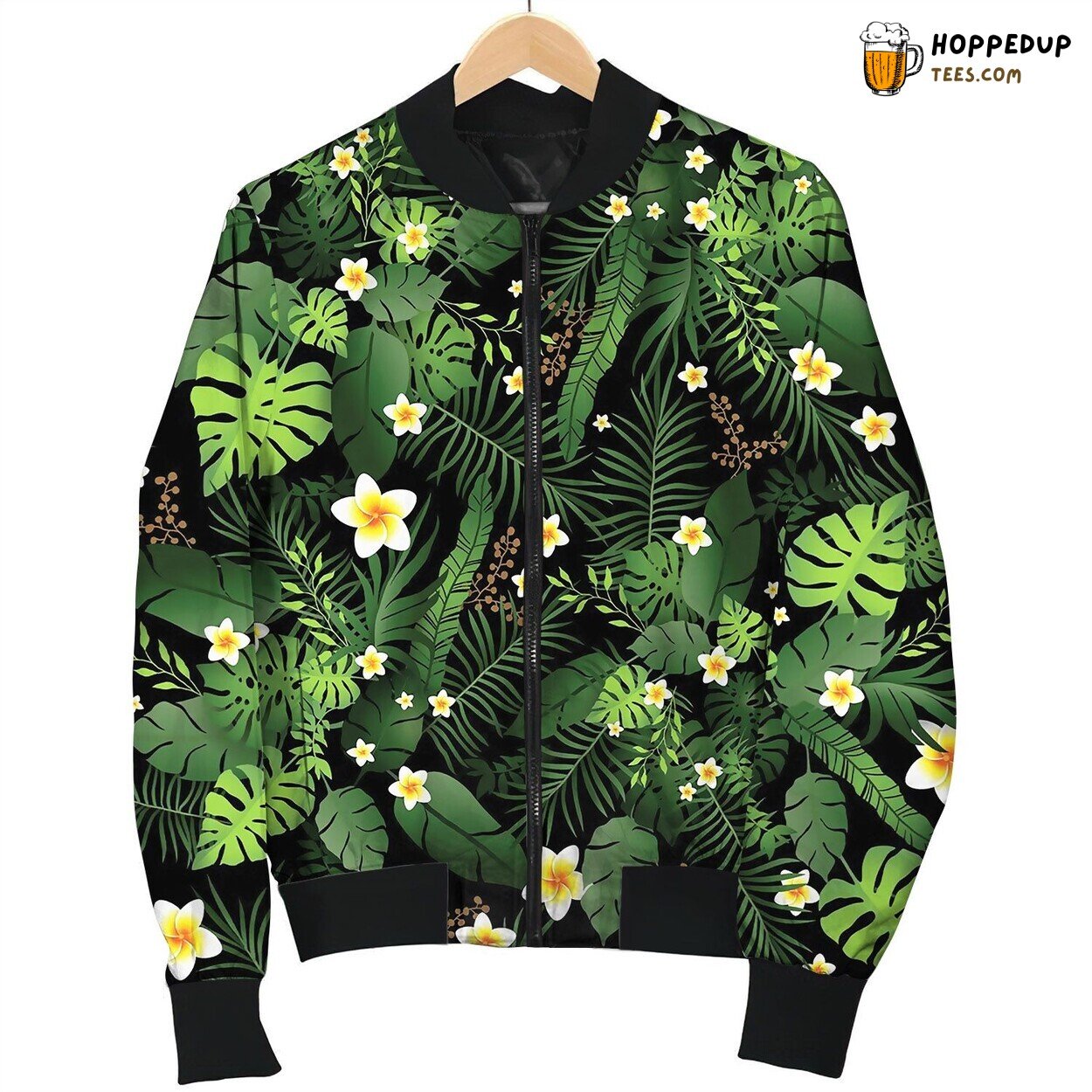Black Pattern Exotic Bomber Jacket
