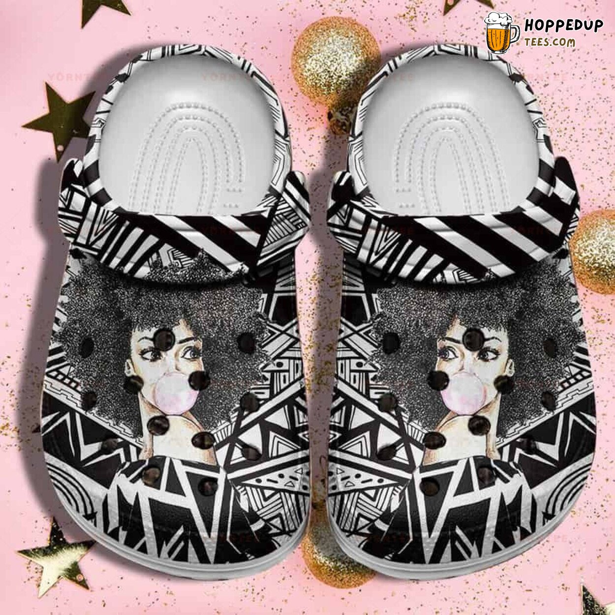 Black Queen Hair Africa Culture Lover Gift Comfortable Rubber Clogs