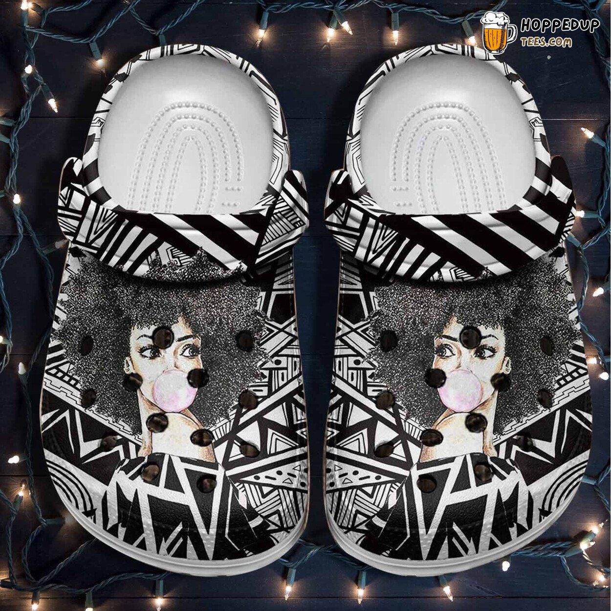 Black Queen Hair Shoes Africa Culture Theme Croc Gifts Mother’s Day