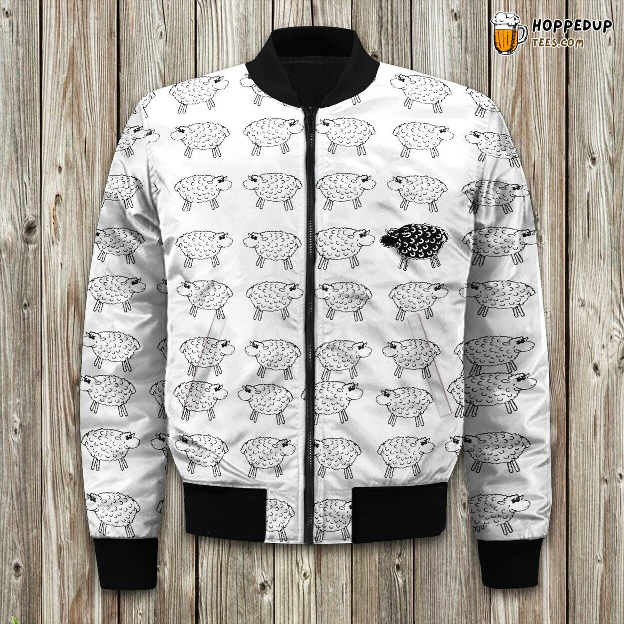 Black Sheep Standout Winter Bomber Jacket Unique Identity Showcased
