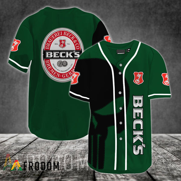 Black Skull Beck’S Baseball Jersey HU