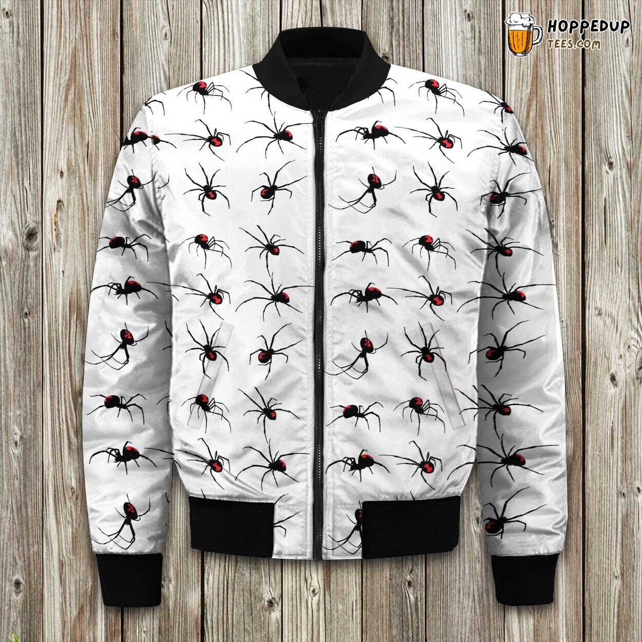 Black Spiders Spiders Bomber Jacket
