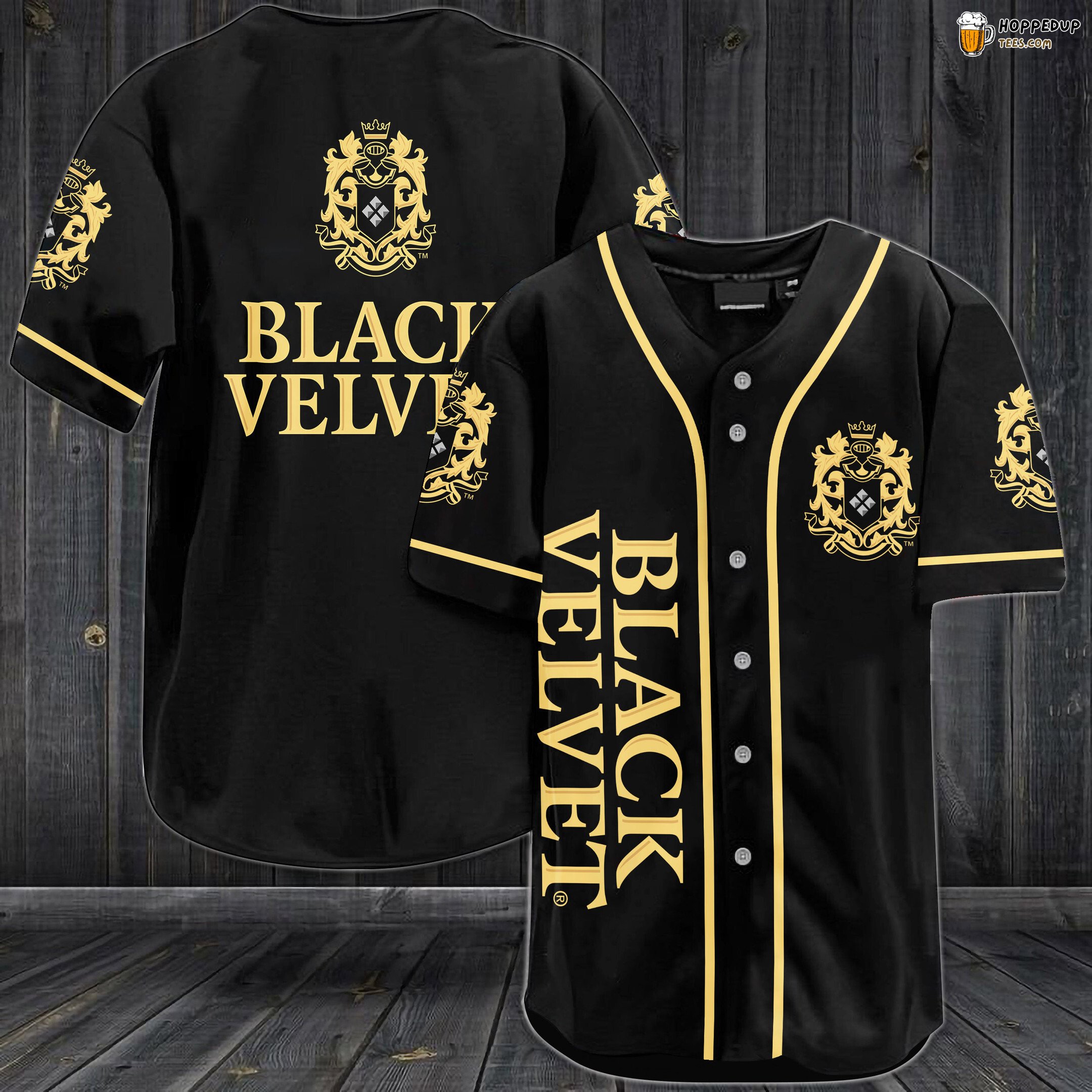 Black Velvet Whiskey Baseball Jersey Black Unisex Jersey Shirt