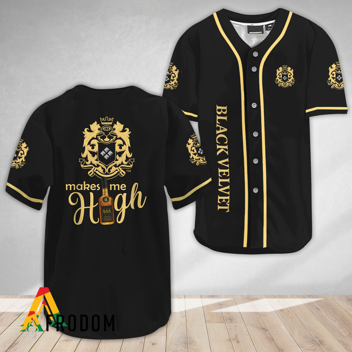 Black Velvet Whisky Make Me High Baseball Jersey HU