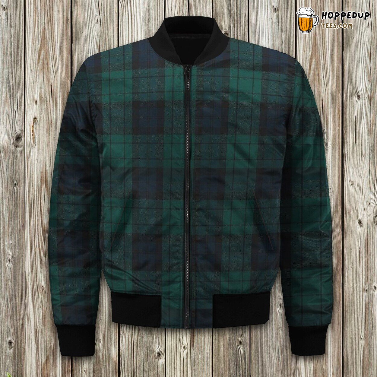 Black Watch Tartan Bomber Jacket
