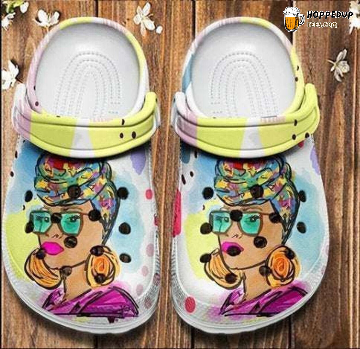 Black Woman Birthday Themed Rubber Clog Shoes Comfy Inspirational Footwear