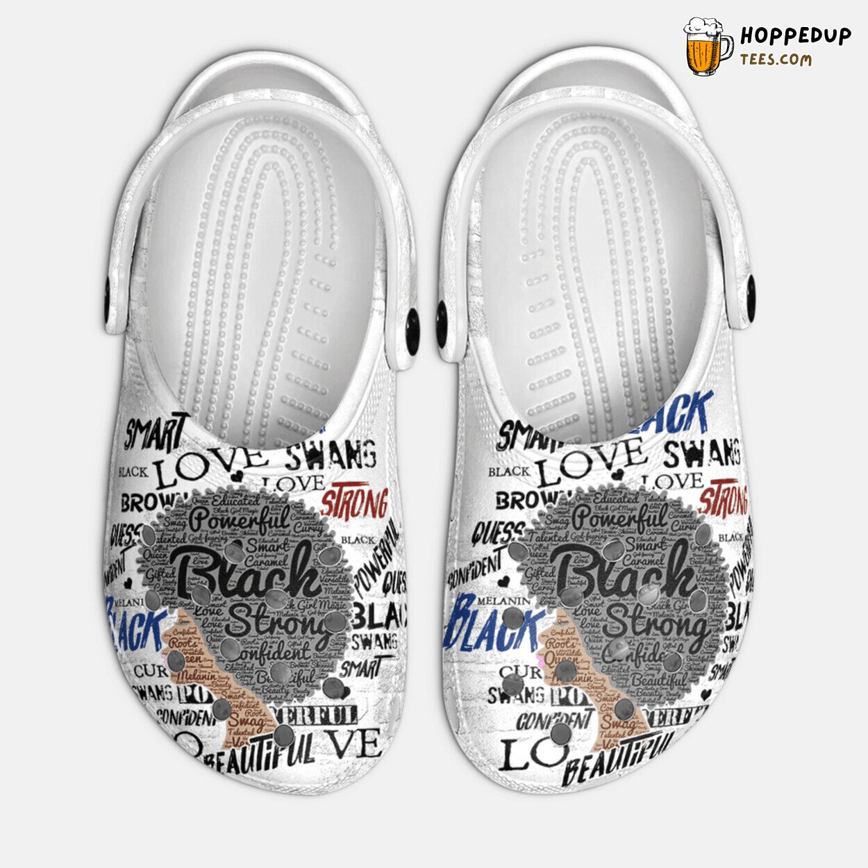 Black Women Strong Art Afro Woman Classic Comfort Clogs Shoes
