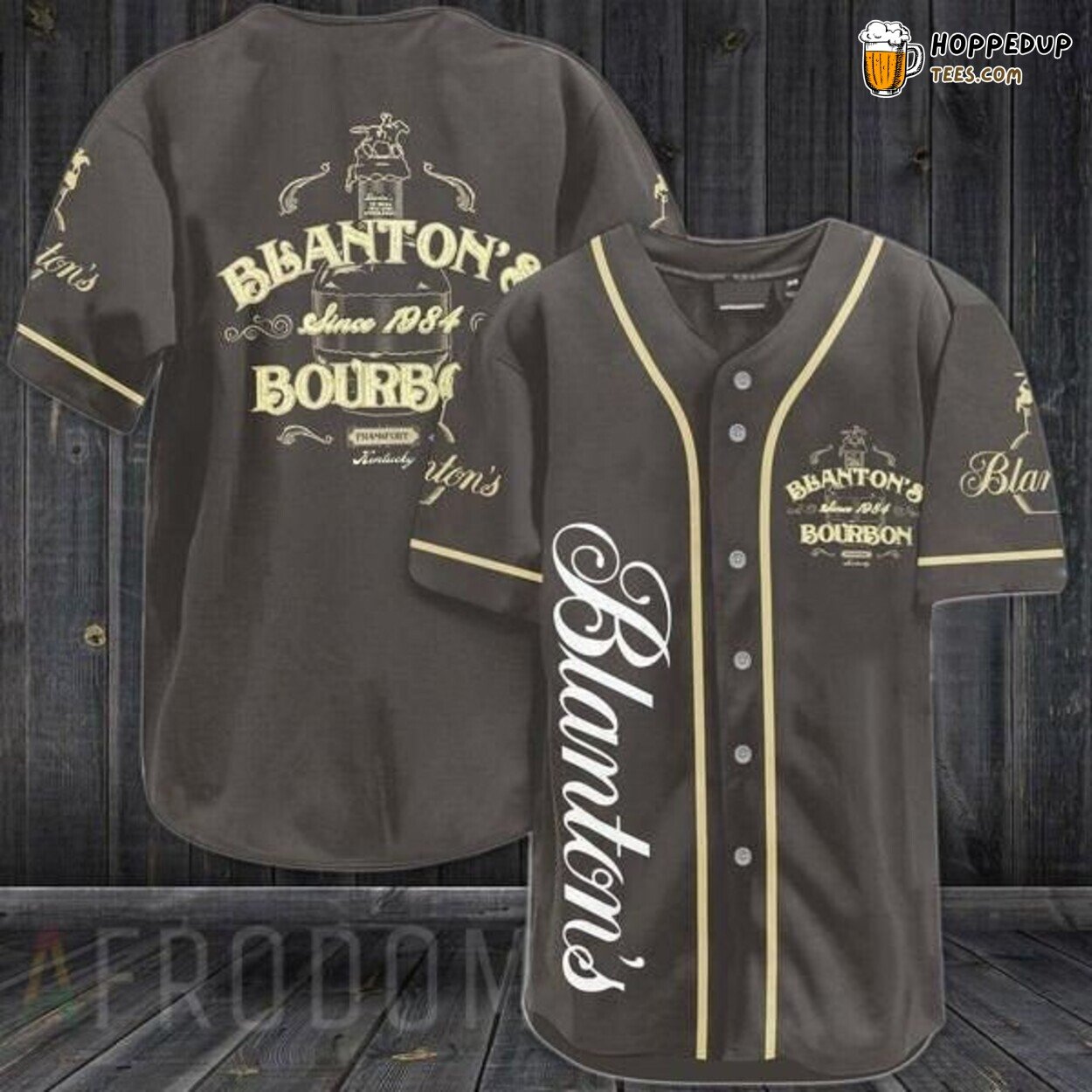 Blanton’s Whiskey Brown Exclusive Baseball Jersey Distilled Fashion