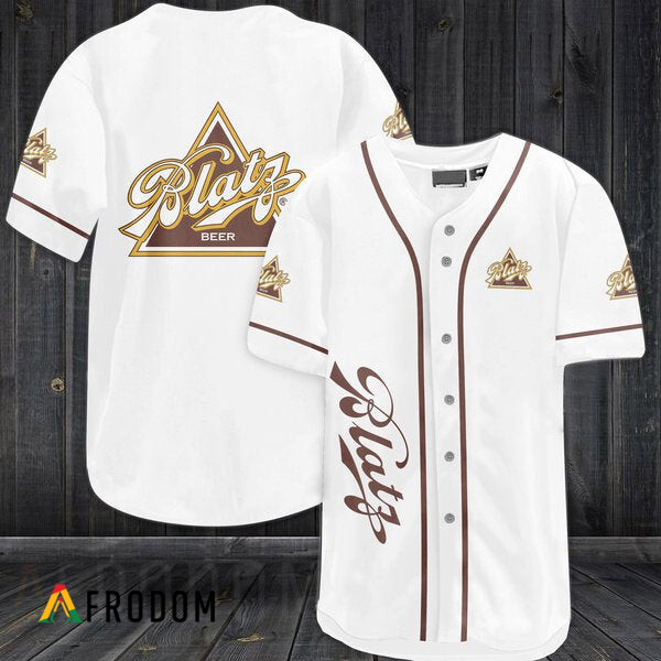 BlatzBeer White Baseball Jersey HU