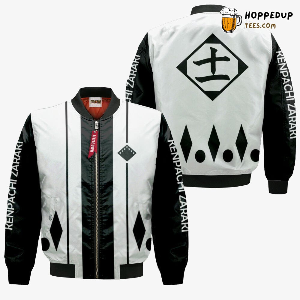Bleach Inspired Kenpachi Zaraki Eleventh Division Bomber Jacket