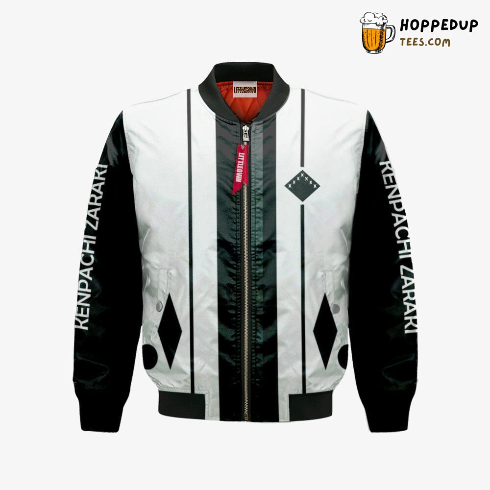 Bleach Inspired Kenpachi Zaraki Eleventh Division Bomber Jacket