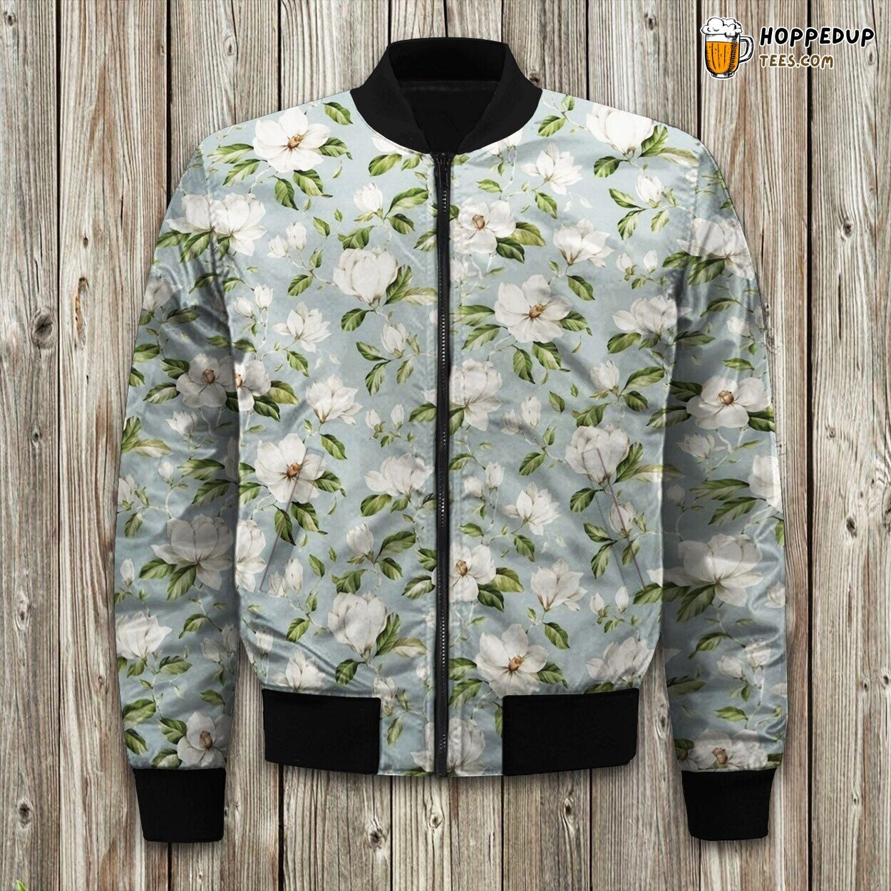 Blooming Magnolia Winter Bomber Jacket Tailored Edition Unique Style