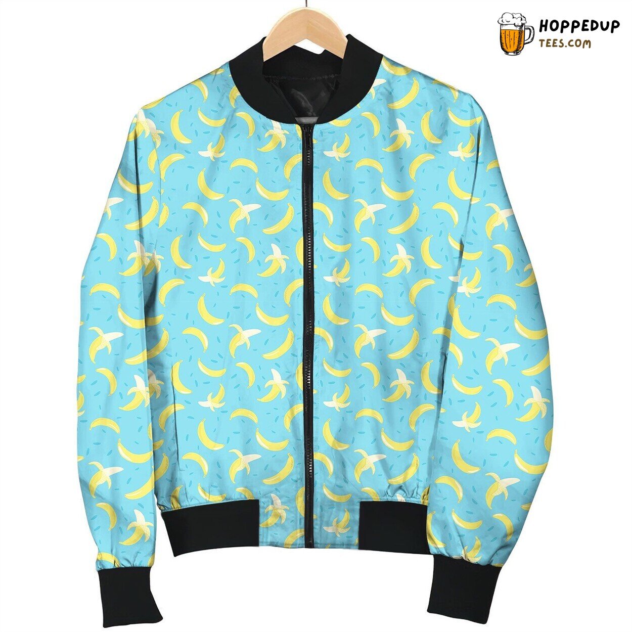 Blue Banana Fruit Vibrancy Winter Bomber Jacket Tropical Shade