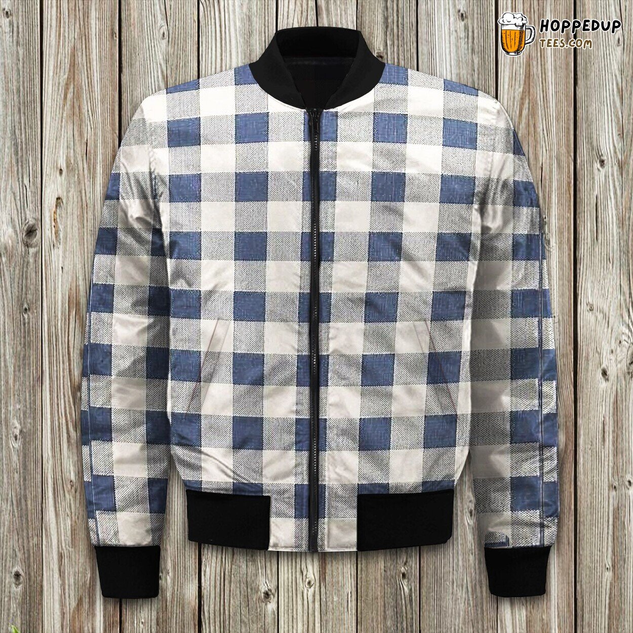 Blue Buffalo Check Bomber Jacket