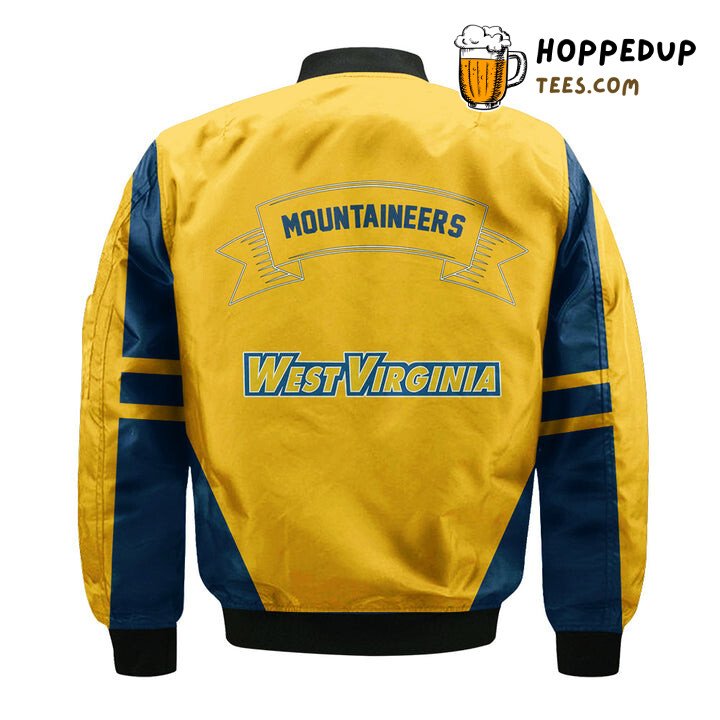Blue Gold NCAA West Virginia Mountaineers Bomber Jacket Exclusive Style