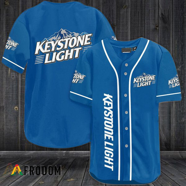 Blue Keystone Light Baseball Jersey HU