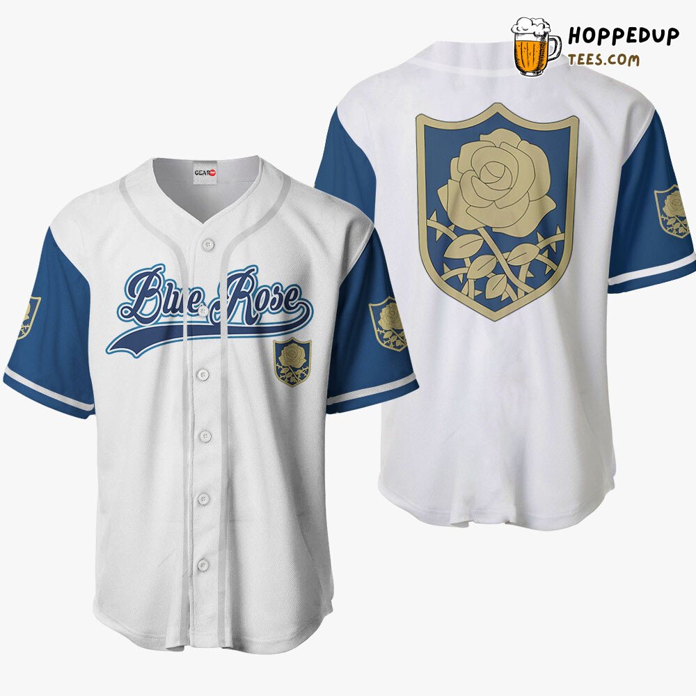 Blue Rose Unique Design Anime Baseball Jersey Shirt Distinctive
