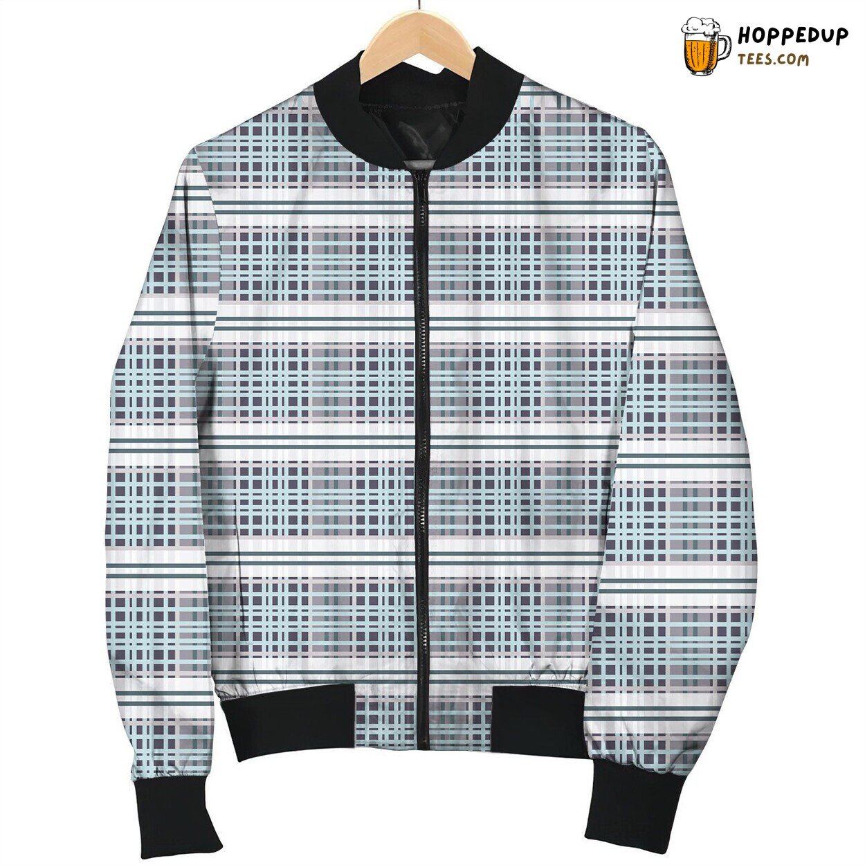 Blue Tattersall Cool Bomber Jacket