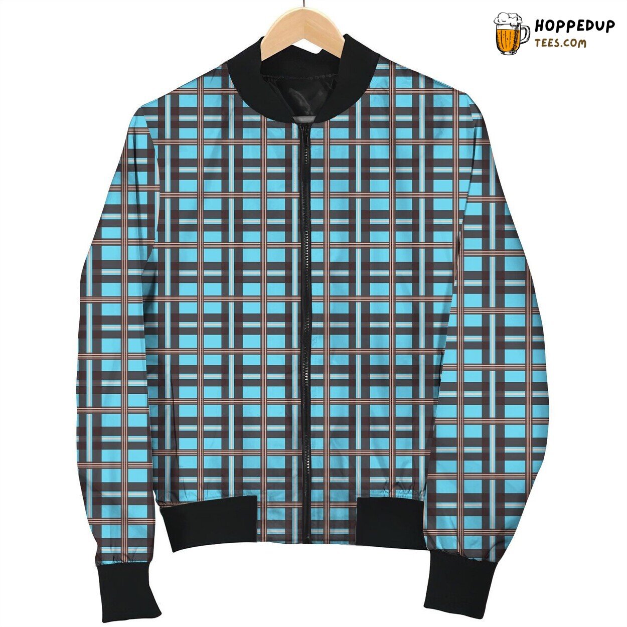 Blue Tattersall Wonderfull Bomber Jacket