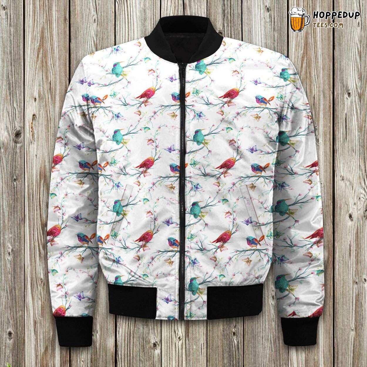 Bluebird Songbirds Birdwatching Winter Bomber Jacket Tailored Craft