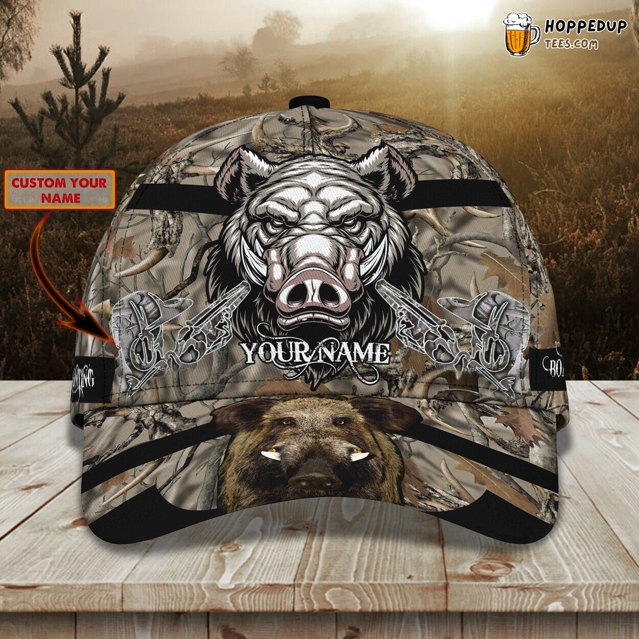 Boar Hunter Tribute 3D Classic Cap Personalized Unique Design Trend