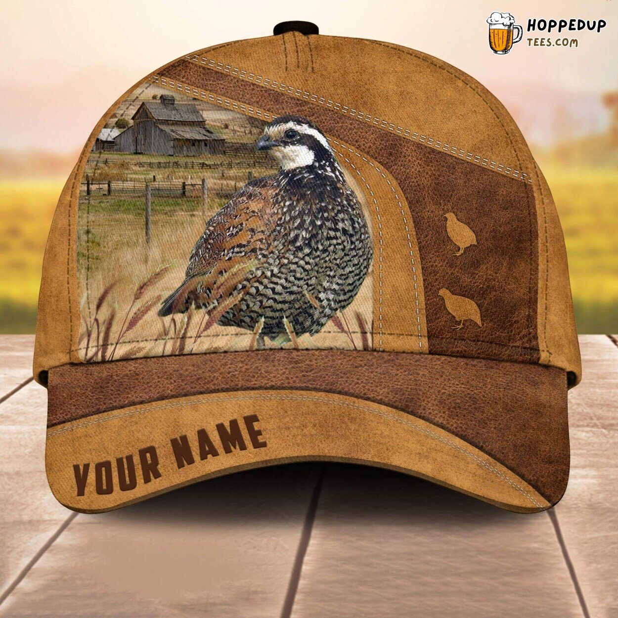 Bob White Quail 3D Custom Cap All Over Print Baseball Farm Animal Lover Leather