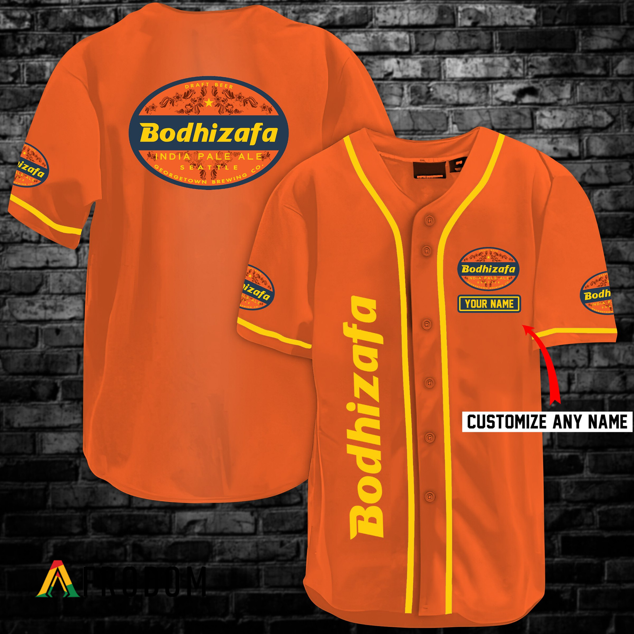 BodhizafaBeer Basic Baseball Jersey HU