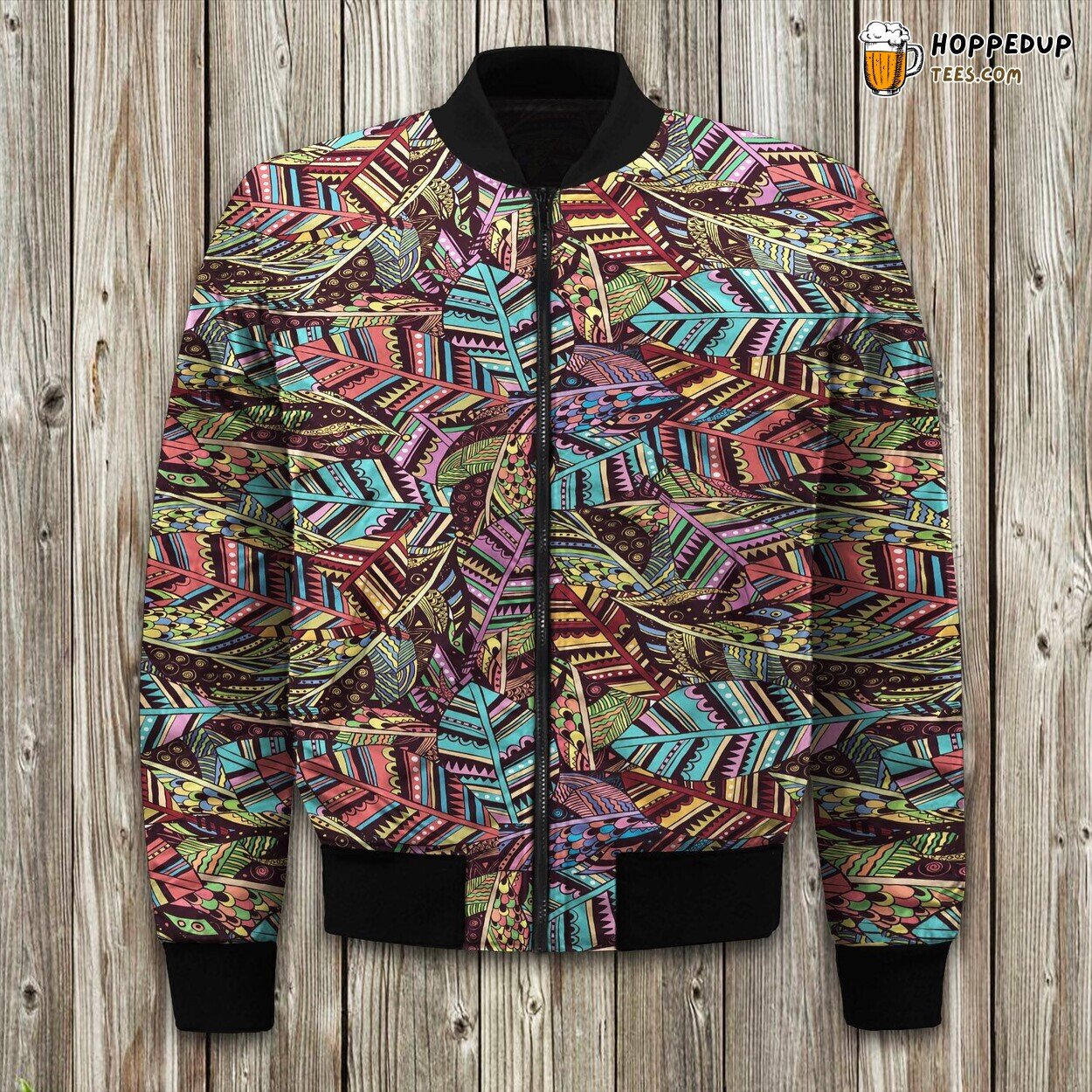 Bohemian Boho Pattern Bomber Jacket