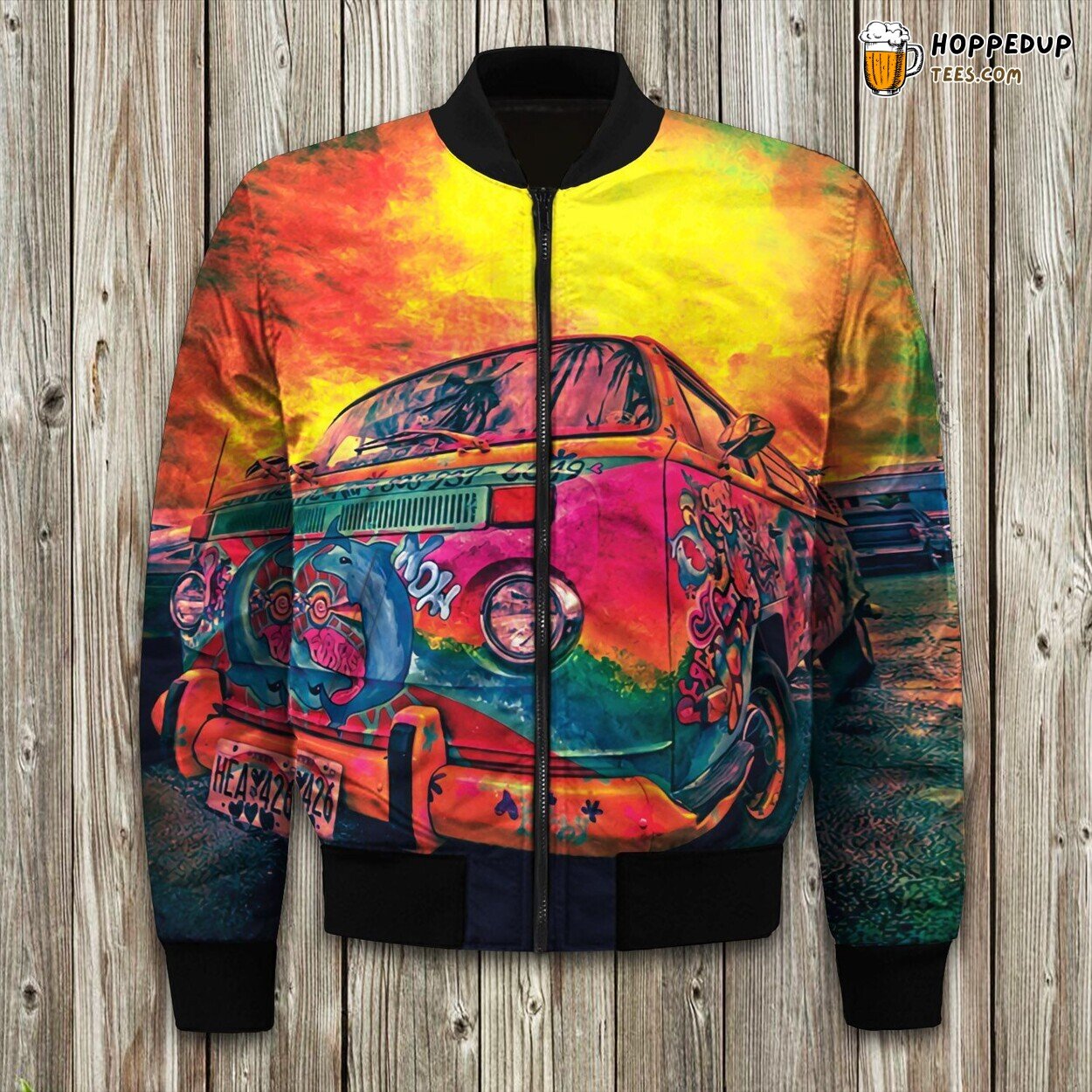 Bohemian Floral Hippie Flower Winter Bomber Jacket Premium Design Series