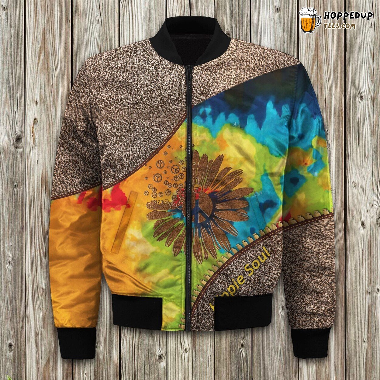 Bohemian Hippie Soul Bomber Jacket Dive into Winter’s Free Spirit and Peace