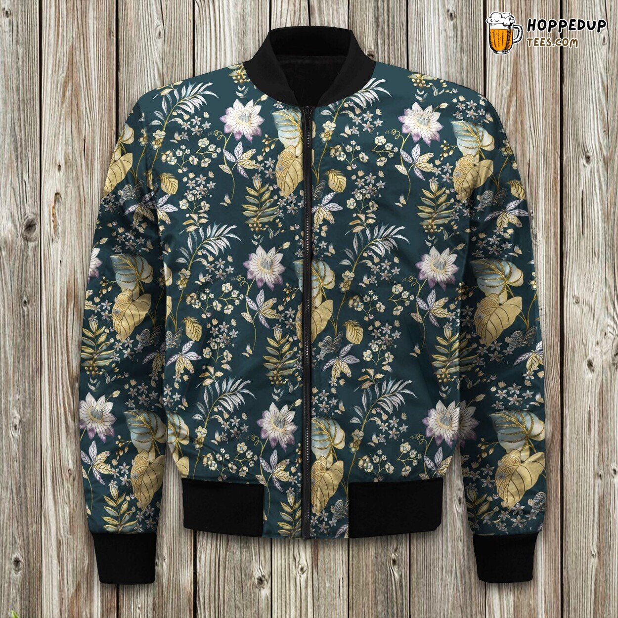 Bohemian Vintage Floral Bomber Jacket