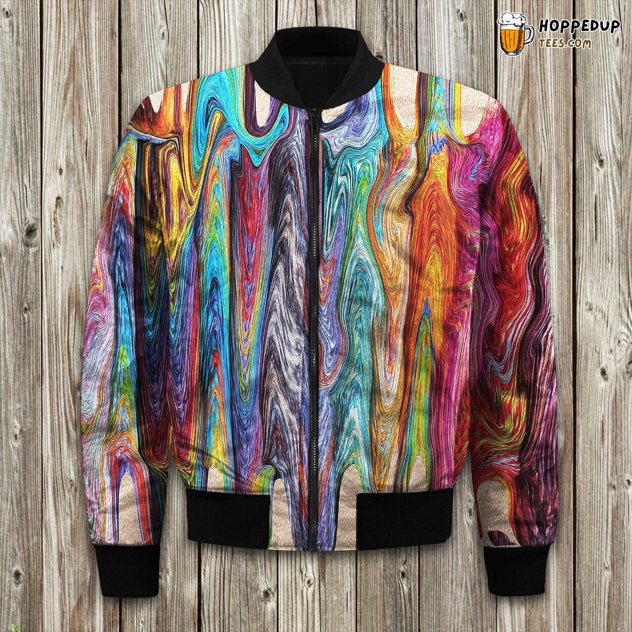Boho Hippie Swirls Bomber Jacket
