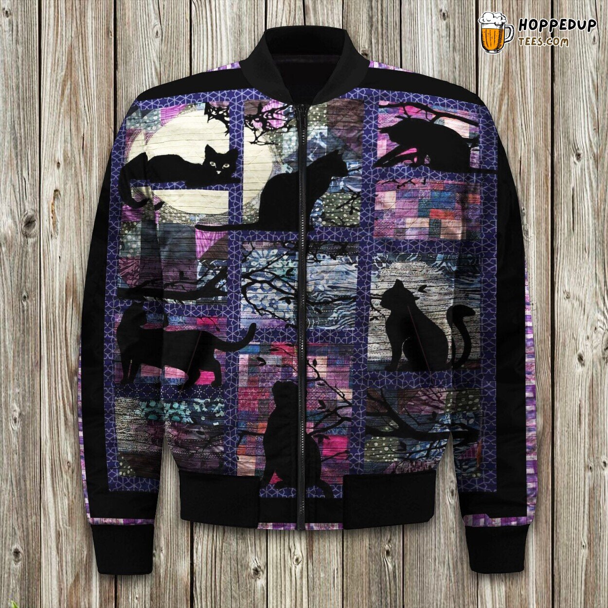 Boho Majestic Elephant Winter Bomber Jacket Tailored Unique Elegance Craft Design