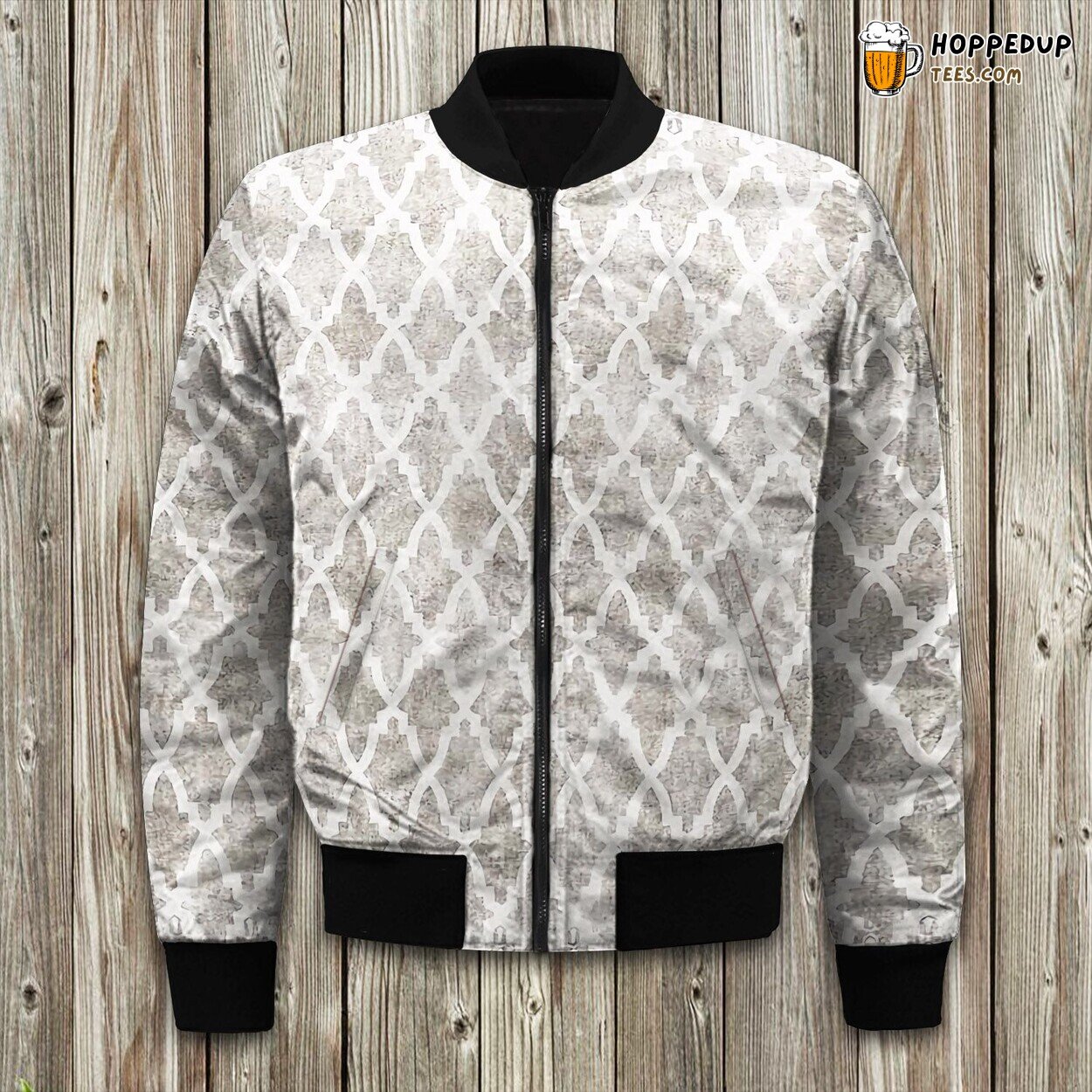 Boho Sorayatrellisashgrey Bomber Jacket