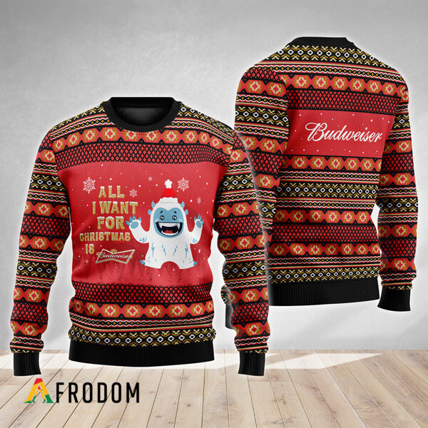 Boho Stripes Budweiser Christmas Ugly Sweater HU
