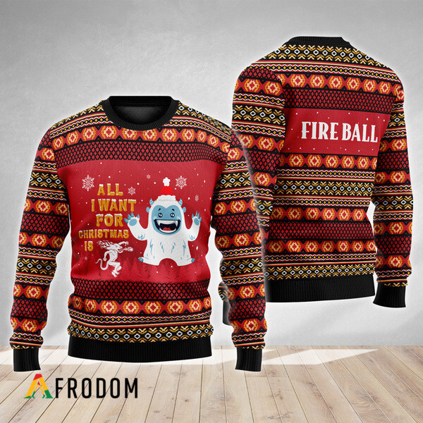 Boho Stripes Fireball Whiskey Christmas Ugly Sweater HU