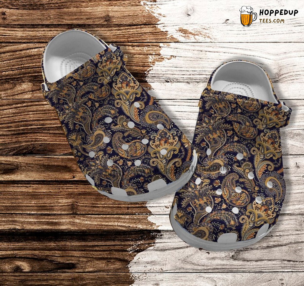 Boho Vintage Classic Croc Shoes Women Hippie Style Clogs Grandma Gift